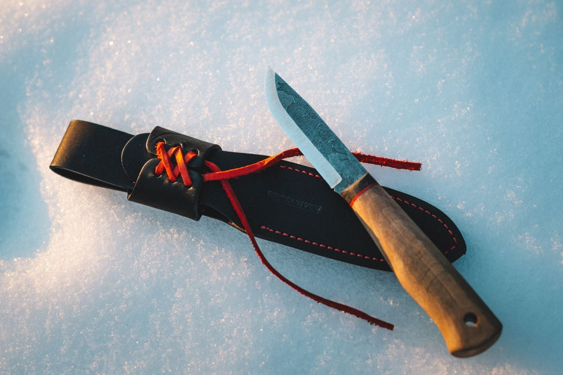 Gotur fixed-blade knife with walnut handle by BPS Knives