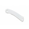A white plastic replacement handle with two screw holes, shown on a plain white background.